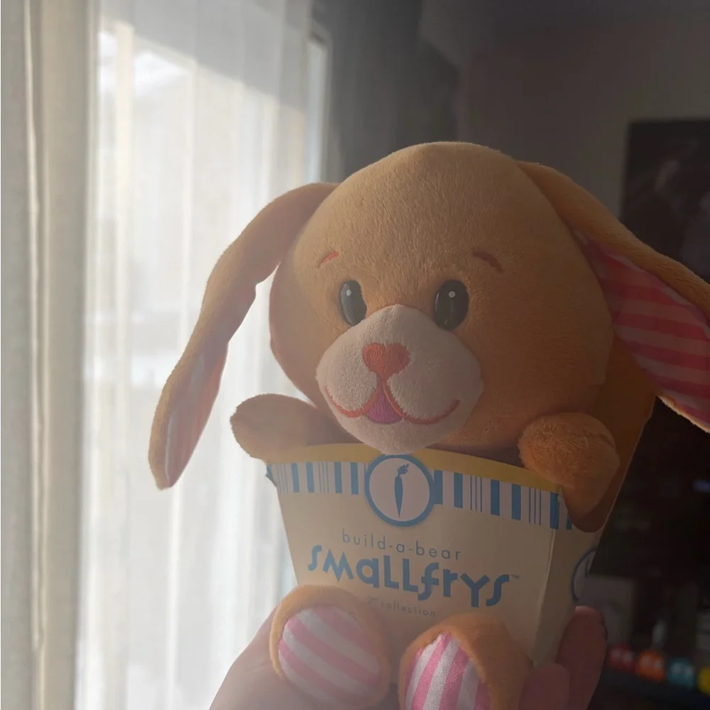 Build-A-Bear Smallfrys Tan and Pink Bunny Plush - Picture 5 of 9